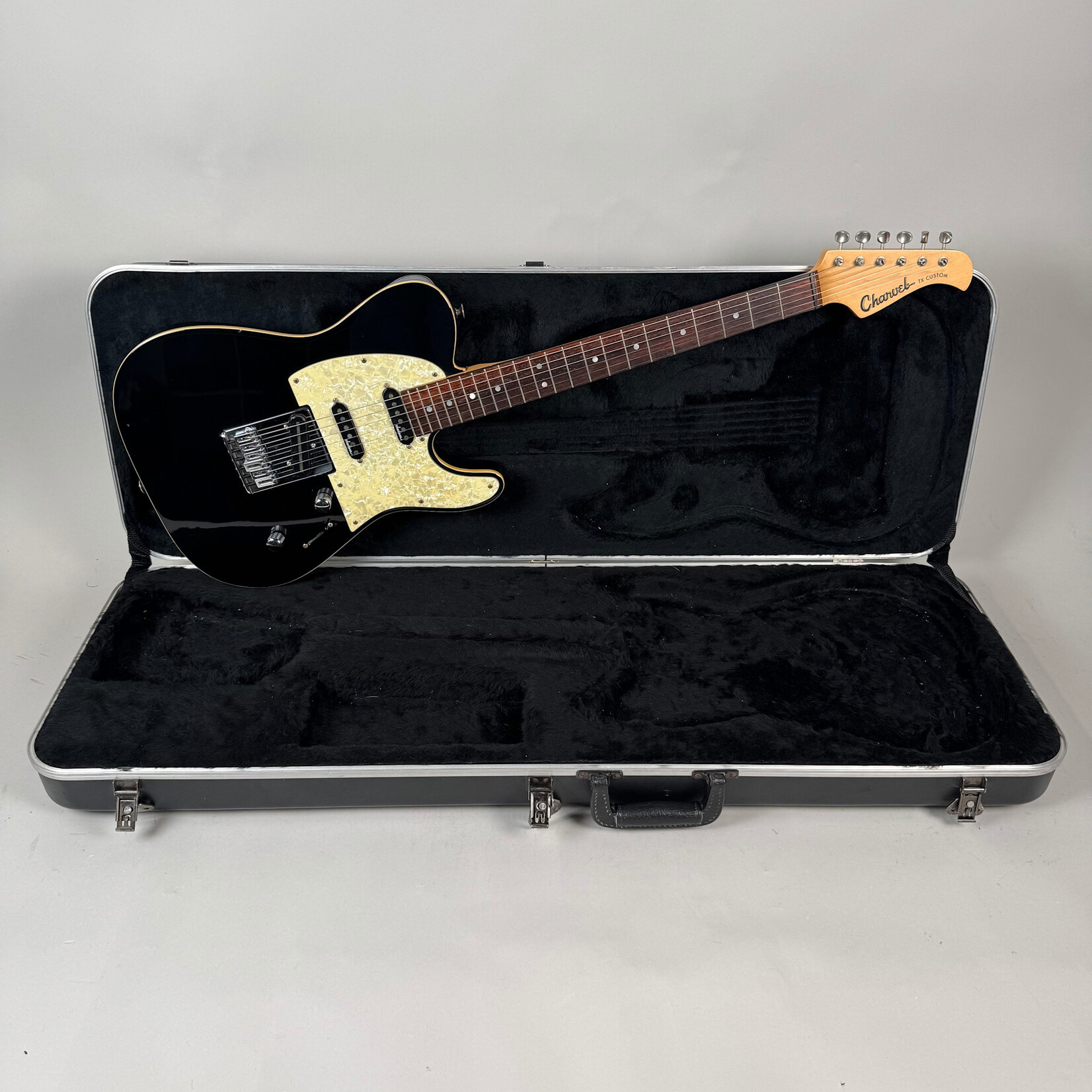 charvel 1990's Charvel TX Custom Black W/ Case (changed bridge pup)