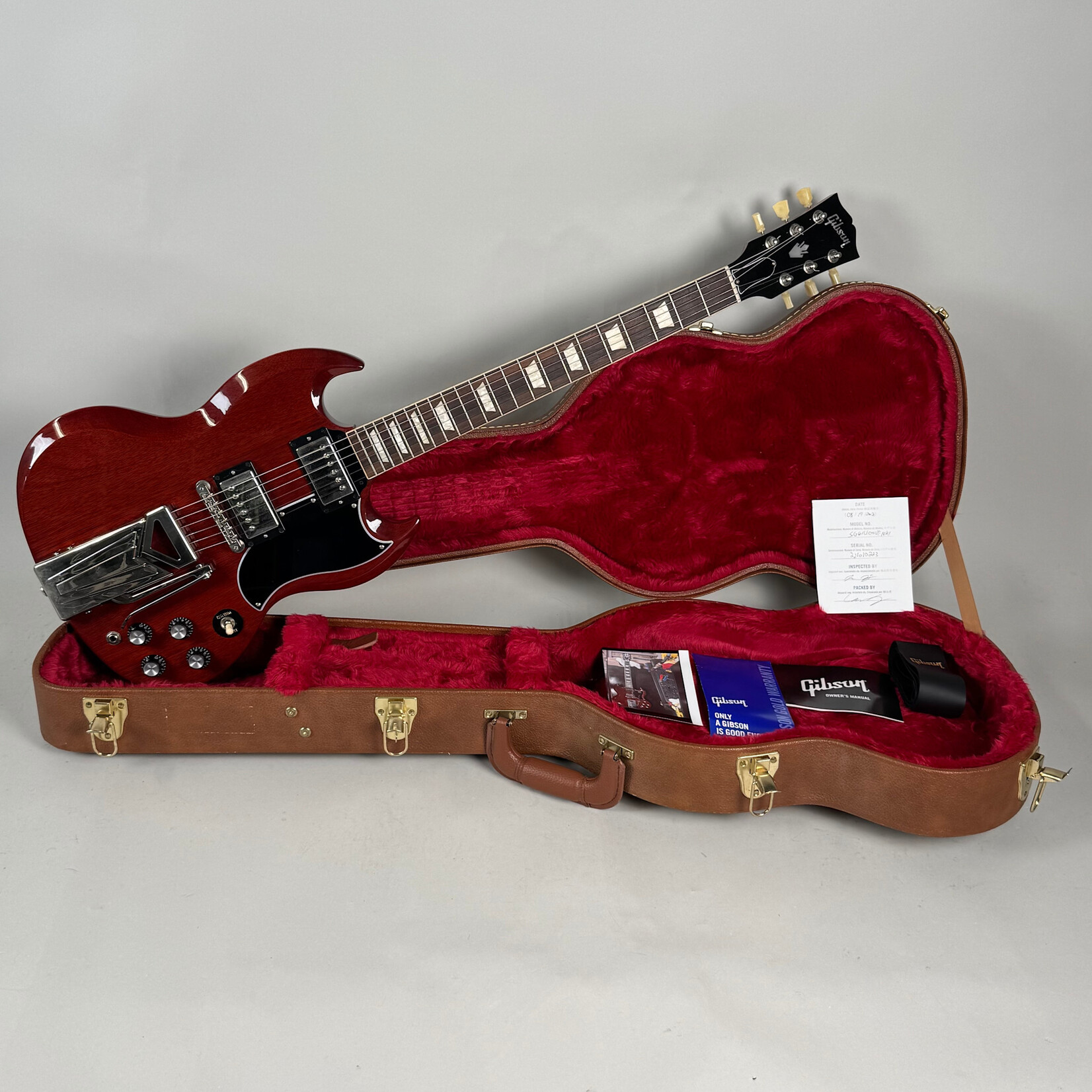 Gibson 2021 Gibson '61 Reissue SG Sideways Vibrola Cherry (blocked trem)