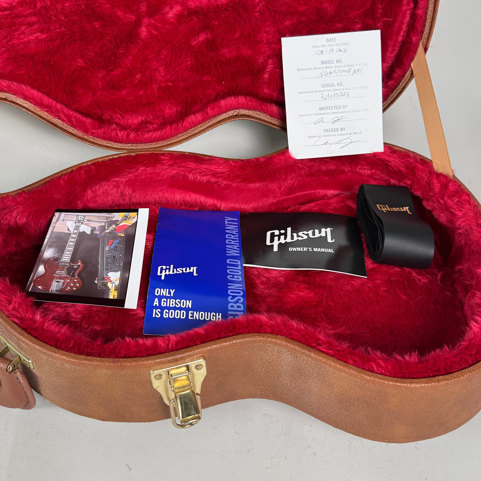 Gibson 2021 Gibson '61 Reissue SG Sideways Vibrola Cherry (blocked trem)