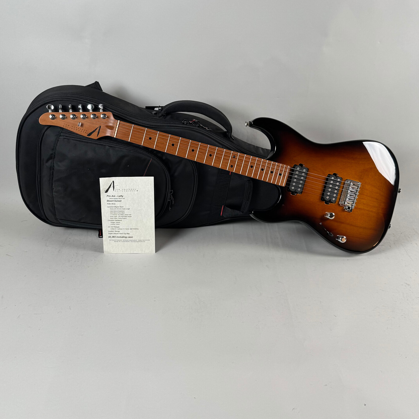Tom Anderson 2023 Tom Anderson Pro Am Lefty Desert Sunburst