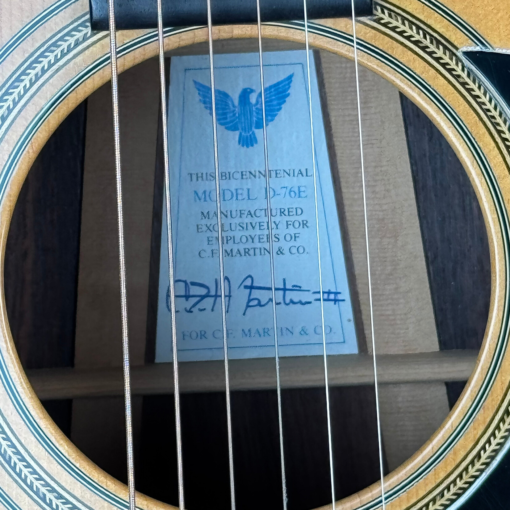 Martin 1976 Martin D-76 Employee Guitar D-76E 19/98 Clean