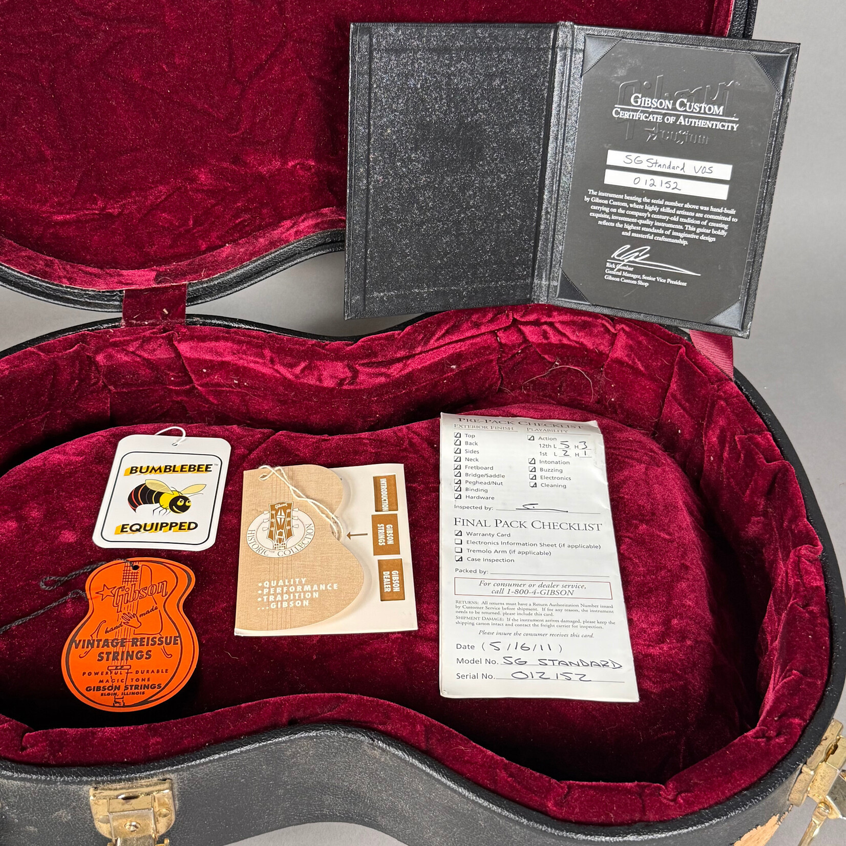 Gibson 2011 Gibson '61 Reissue SG Les Paul Standard VOS TV Yellow