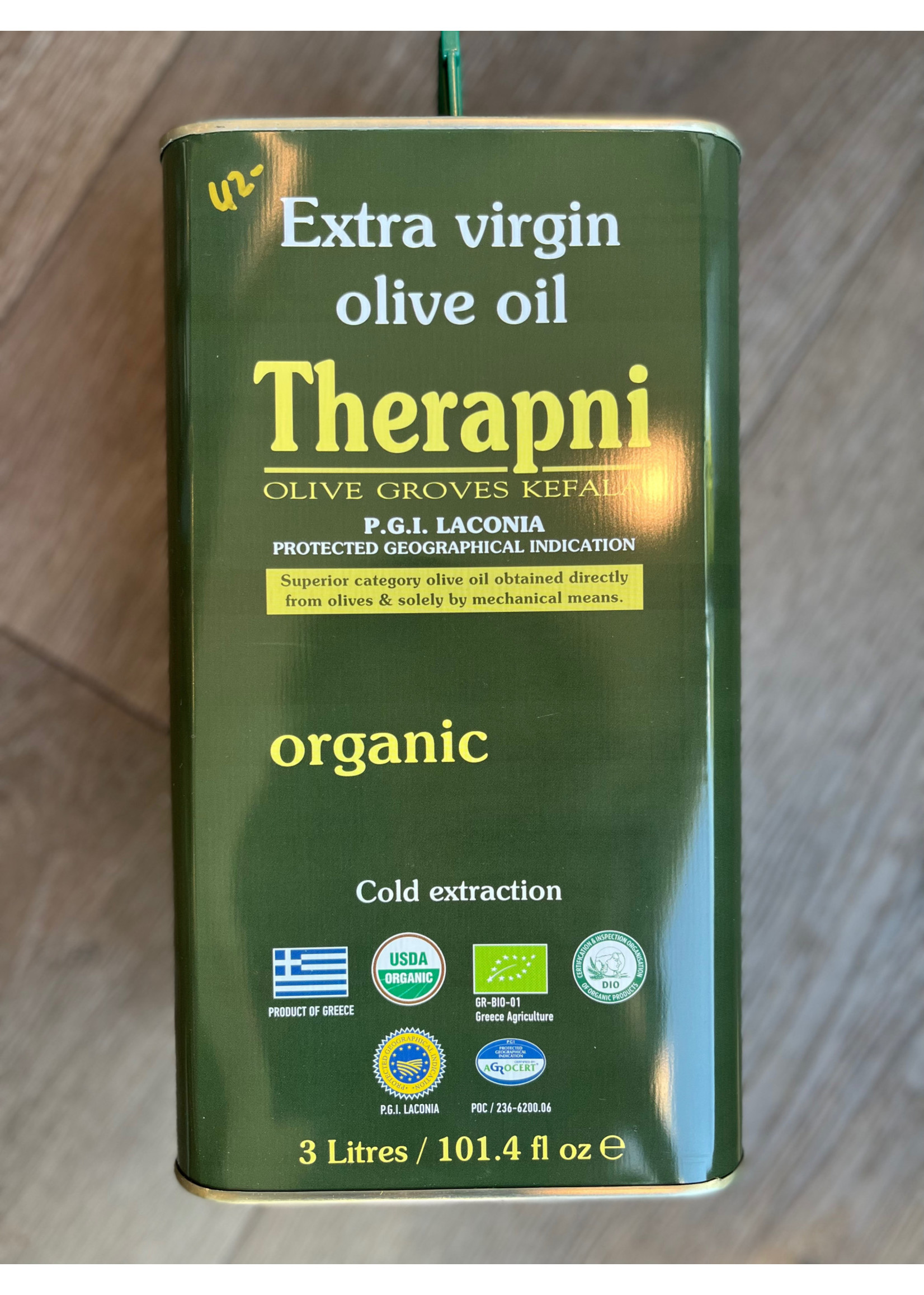 Therapni - Extra Virgin Olive Oil 3 Liter
