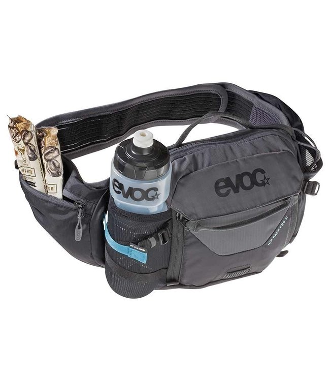 EVOC Hip Pack Pro 3L + 1.5L Bladder, Black/Carbon Grey
