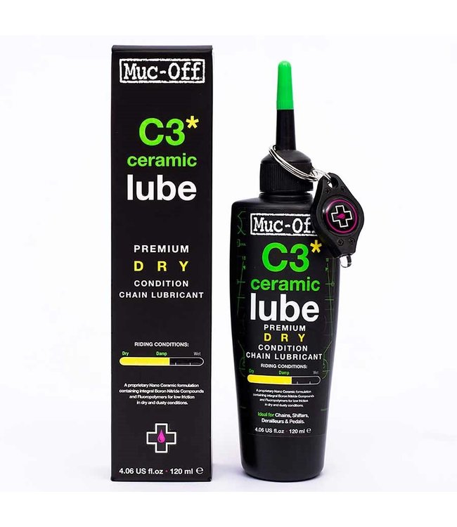 Muc-Off Lubrifiant Ceramic Dry, 120ml avec UV Torch