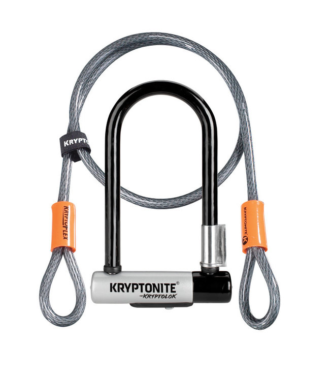 Kryptonite Kryptolok Mini-7 with 4' Flex Cable, Black