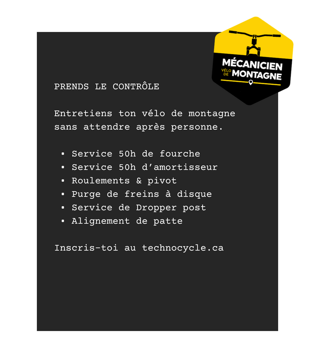 Mécanicien Vélo de Montagne  - Bromont (FR) May 9th and 16th 2026