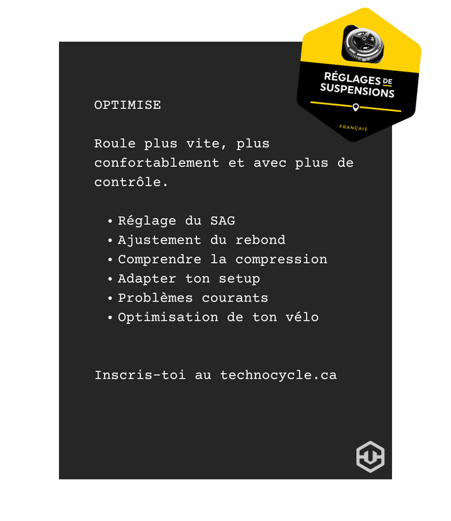 Formation - Ajustement de suspensions - Bromont 5 Mai 2026