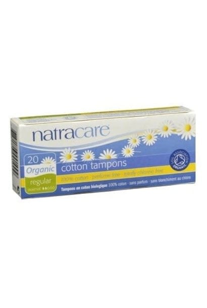 Regular Non-Applicator Organic Cotton Tampons (20/pk) - Pure Anada Cosmetics