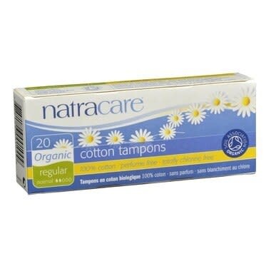 Regular Non-Applicator Organic Cotton Tampons (20/pk) - Pure Anada