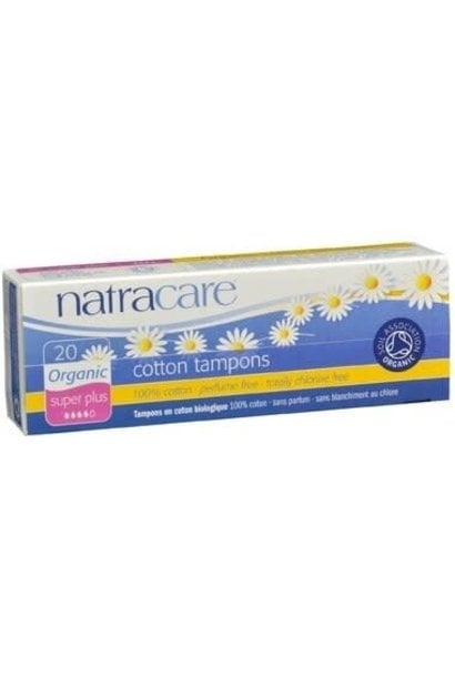 Natracare Super Plus Non-Applicator Organic Cotton Tampons (20/pk)