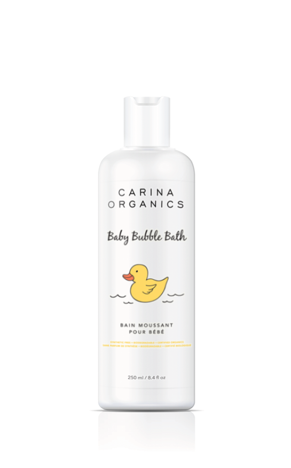 Baby bubble Bath with organic avocado: foam gel cleanser