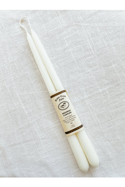 Beeswax Candle - Tapers (White)