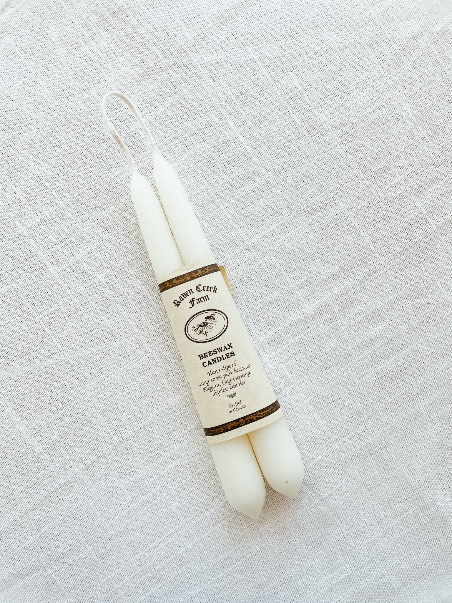 Beeswax Candle - Tapers (White)-2