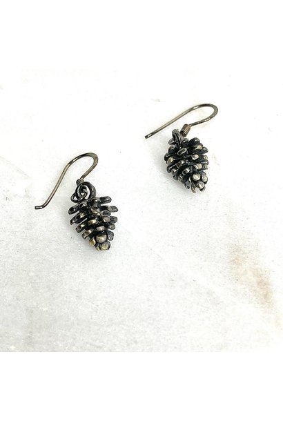 Sterling Pine Cones Earrings