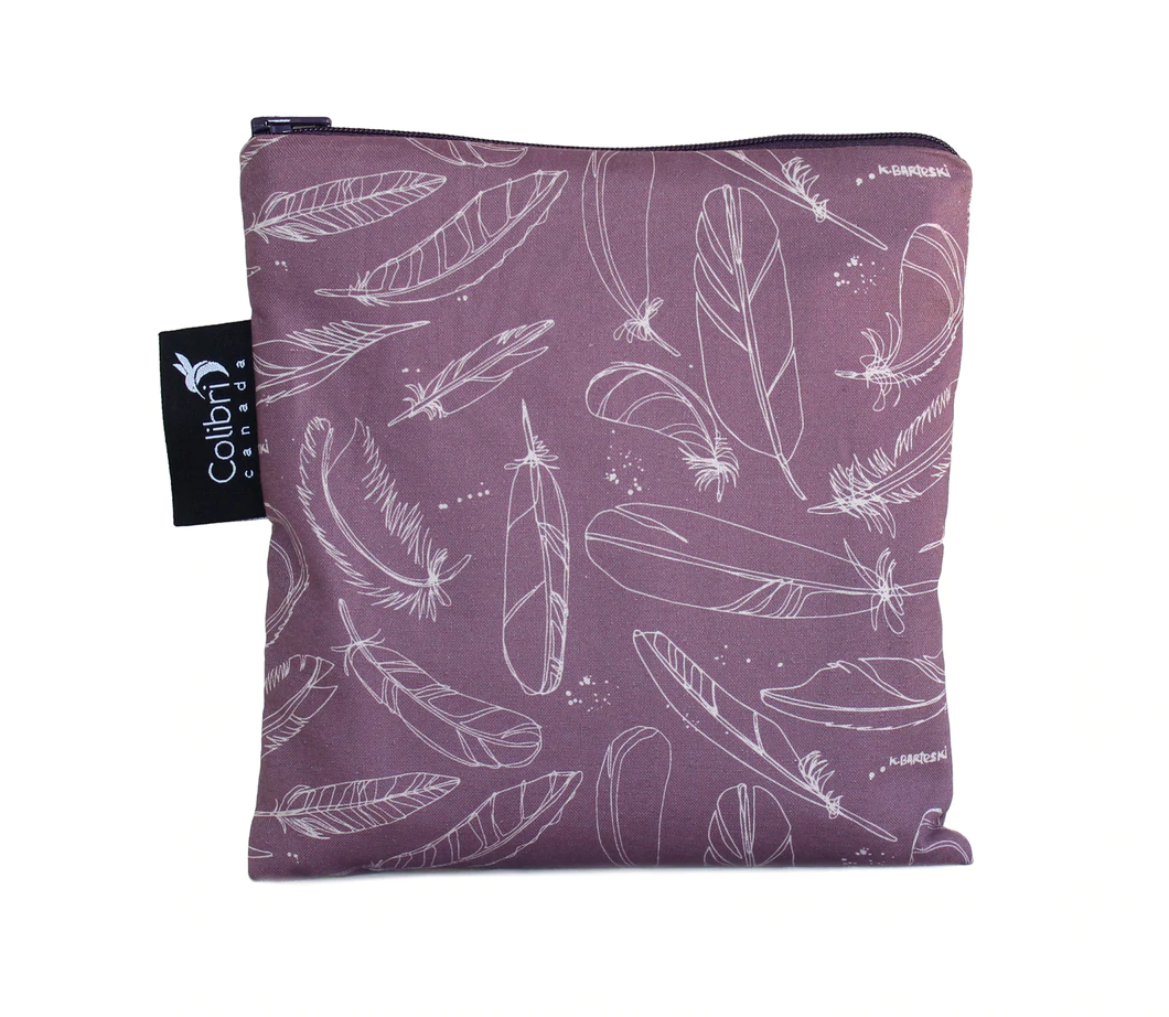 Feather Reusable Snack Bag (large)-1