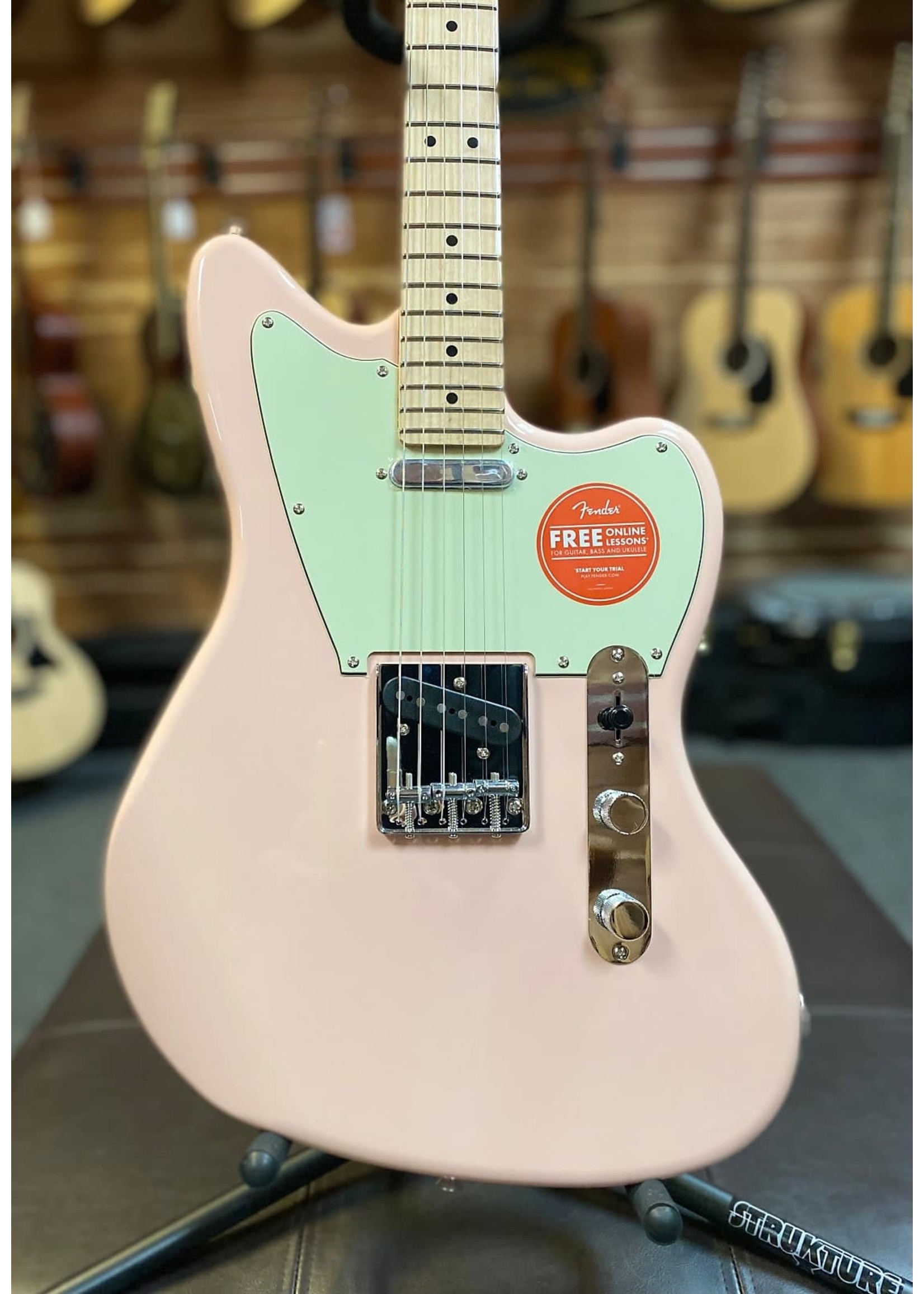 Squier SQUIER PARANORMAL OFFSET TELECASTER ELECTRIC GUITAR MAPLE MINT PICKGUARD IN SHELL PINK