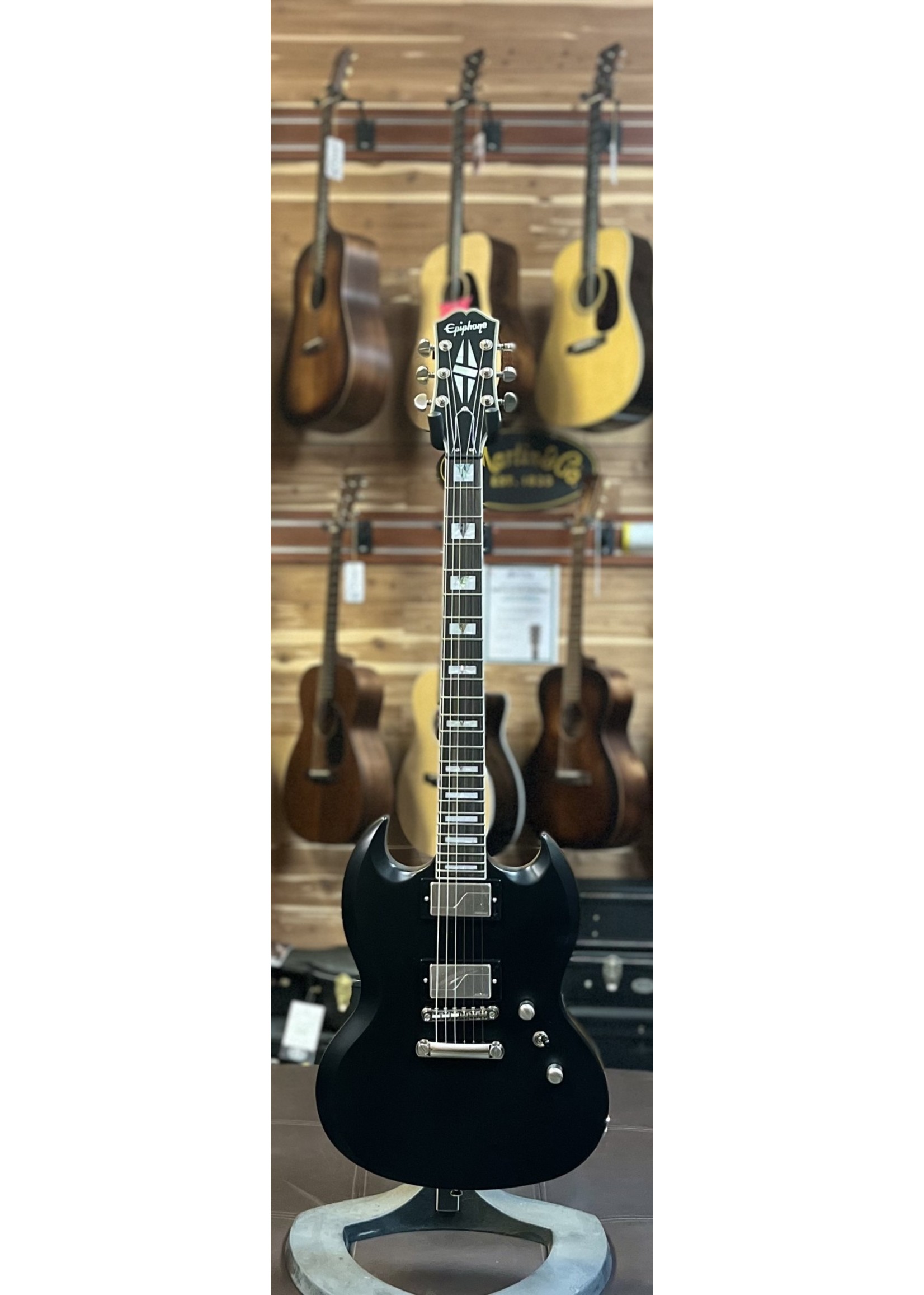 EPIPHONE Epiphone Prophecy SG  "Black Aged Gloss" Stoptail Electric Guitar
