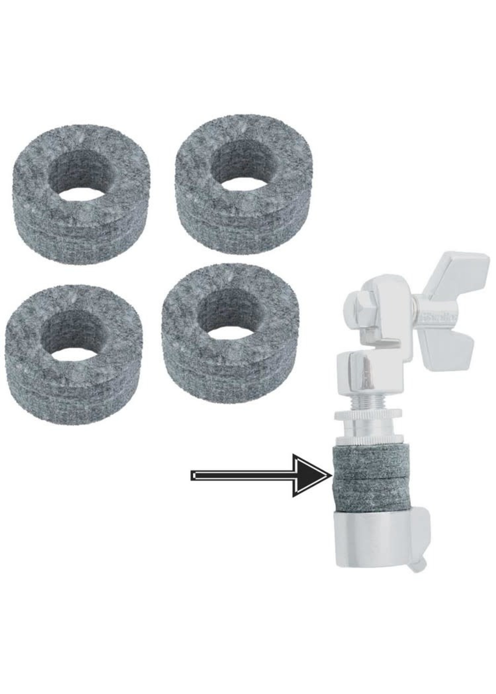 GIBRALTAR GIB HI HAT CLUTCH FELTS 4/PK