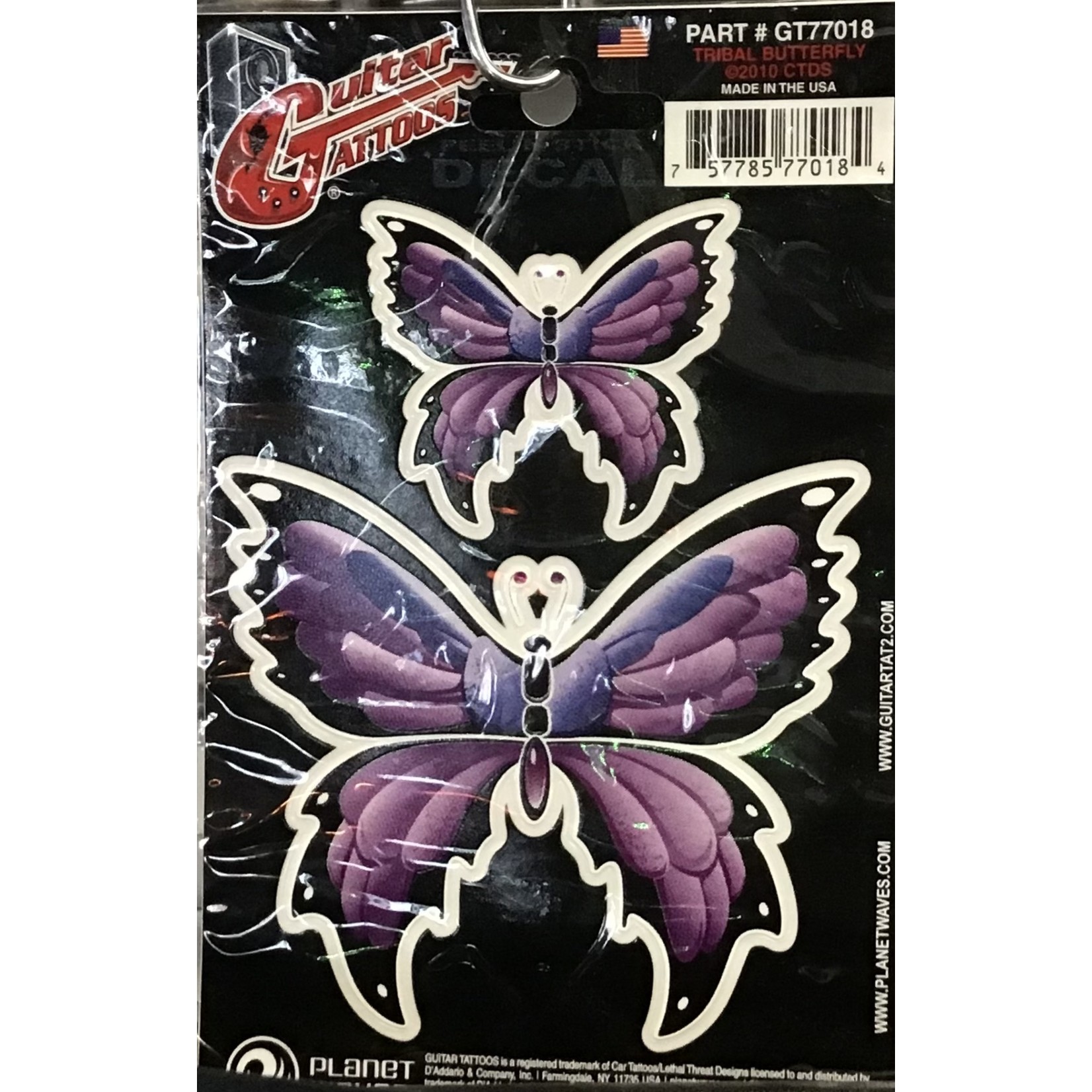PW PW Guitar Art Decal / Sticker Butterfly