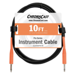 Chromacast Chromacast Instrument Cable Pro 10 foot STRAIGHT Rubber Orange