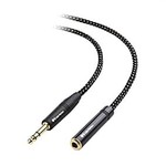 Cable Matters Cable Matters Braided 1/4 Inch Extension Cable 6 ft (1/4 TRS to 1/4 Inch Male to Female Cable/Headphones OK)