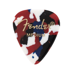 Fender Fender Guitar 12 Pack Pick Medium Classic 351 Confetti Red White Blue