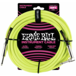 Ernie Ball Ernie Ball Braided Instrument Cable Neon Yellow Straight to RA 10 feet