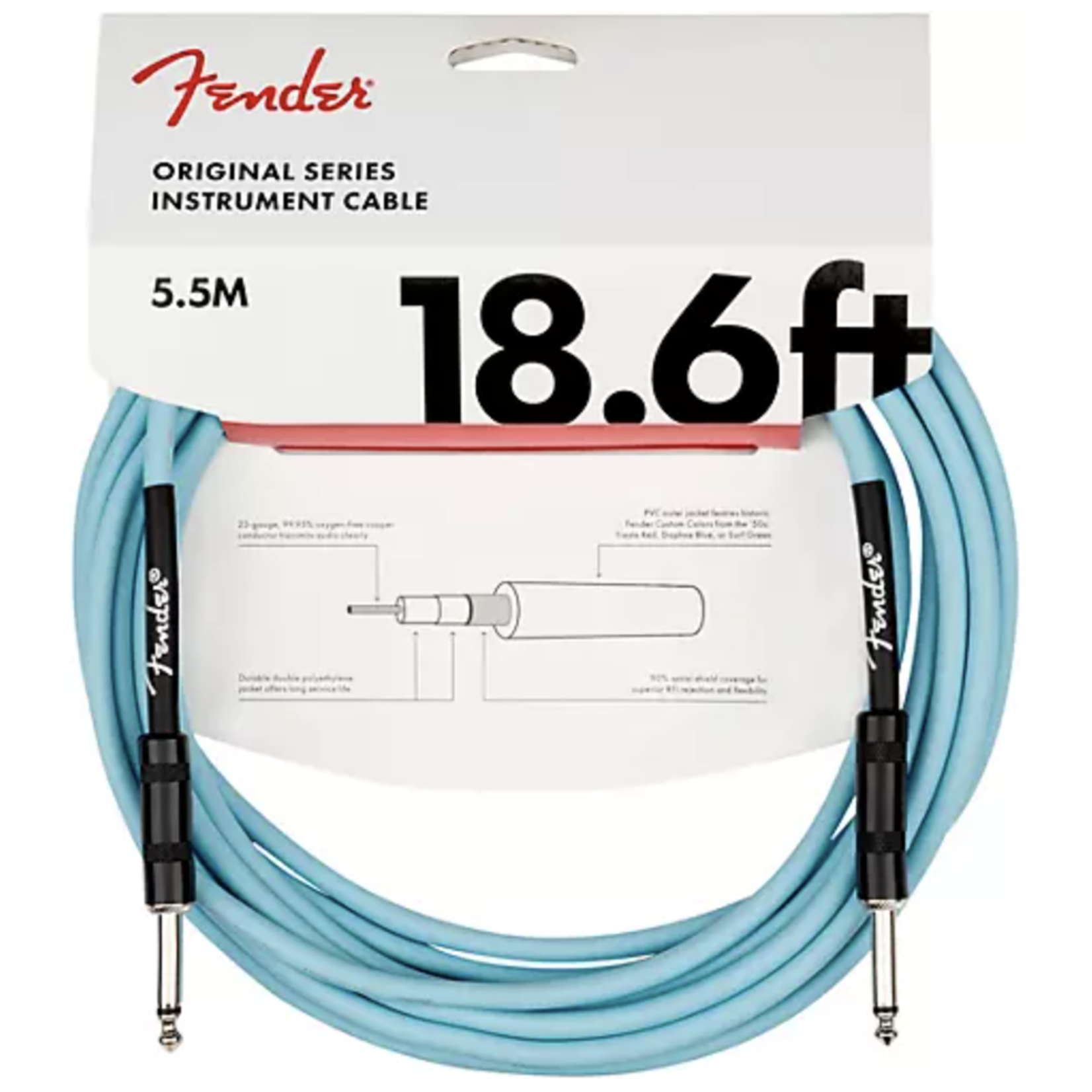 Fender Fender Original Series Limited Edition Instrument Cable Straight / Straight 5.5M/18.6Ft
