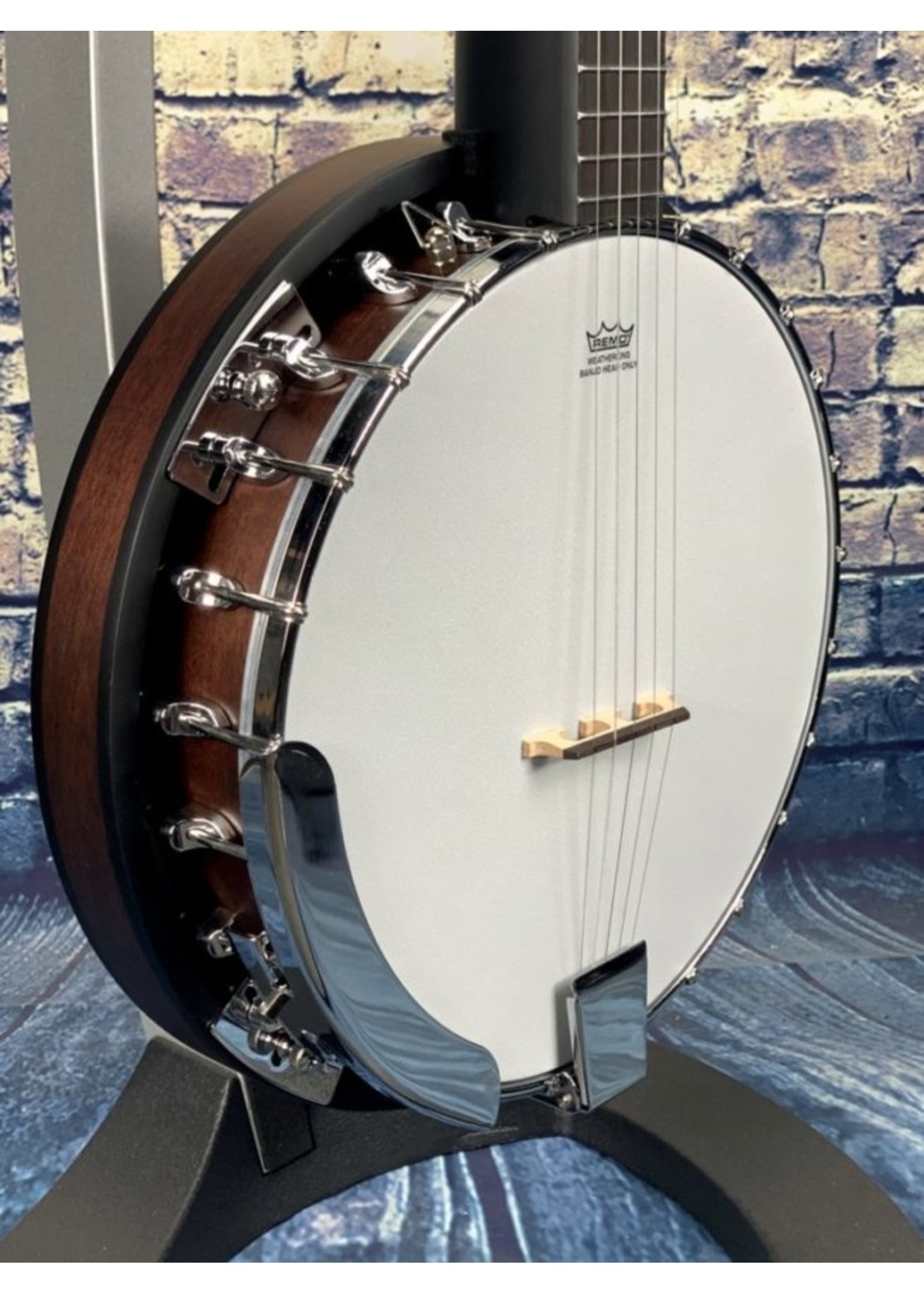 where to find the model number on a morgan monroe banjo