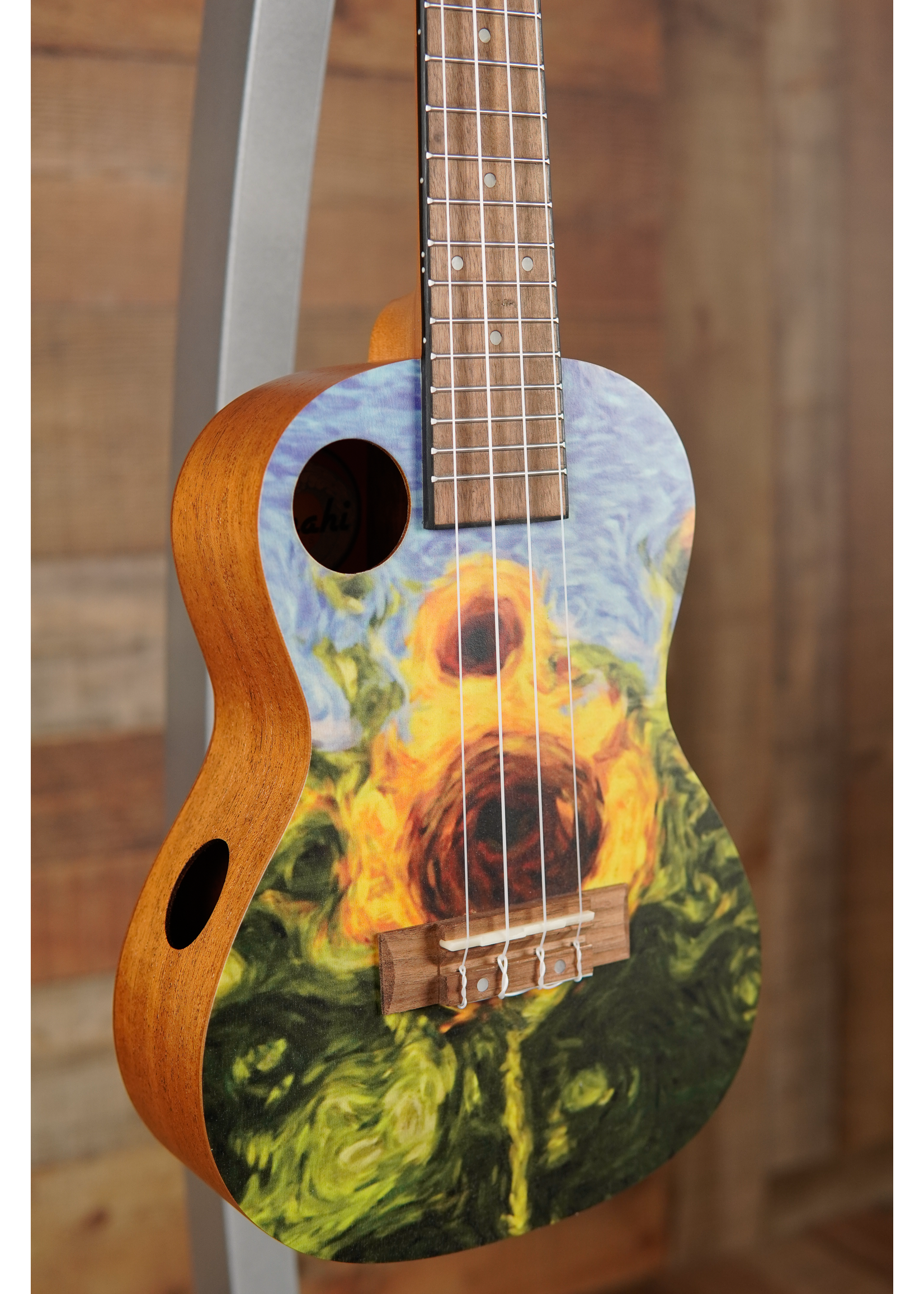 Amahi Amahi SUNFLOWER FIELDS CONCERT MAHOGANY UKULELE