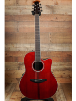 Ovation Ovation Celebrity Standard E-Acoustic Guitar CS24-RR, CS/Cutaway, Ruby Red, Mid-Depth
