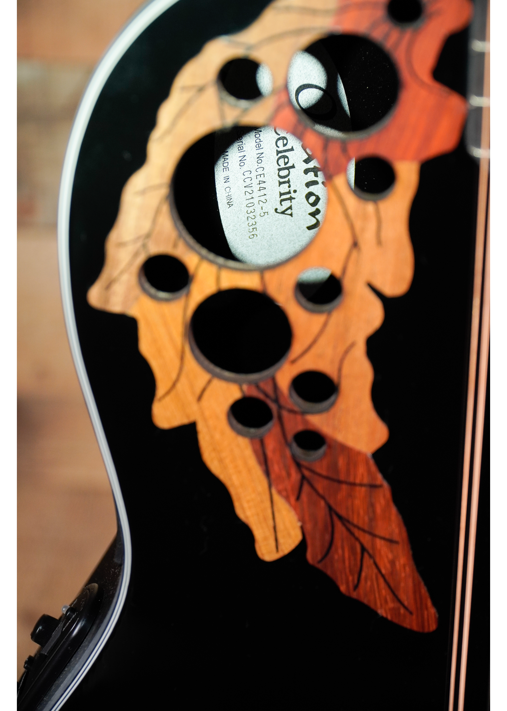 Ovation Ovation Celebrity Elite E-Acoustic Guitar CE4412-5, MS/Mid/Cutaway, Black, 12-String