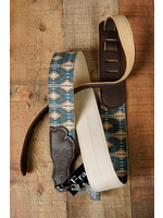 franklin Franklin 2" Blue Old Aztec Graphic/Natural Cotton Web/Chocolate Ends