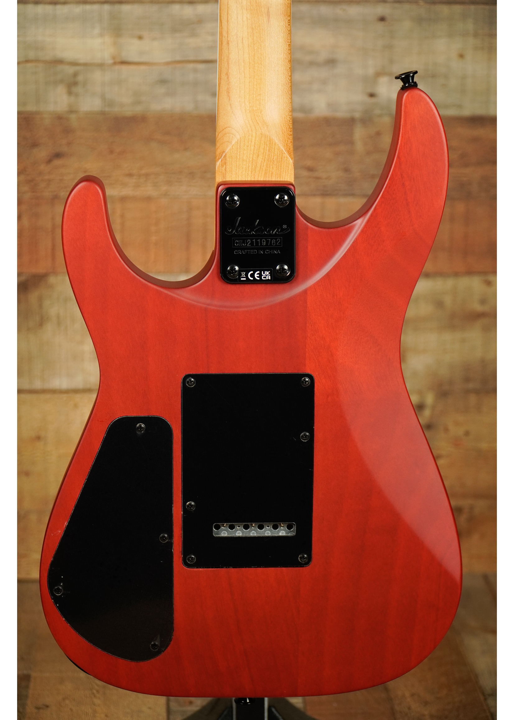 Jackson Jackson JS Series Dinky™ Arch Top JS24 DKAM, Caramelized Maple Fingerboard, Red Stain