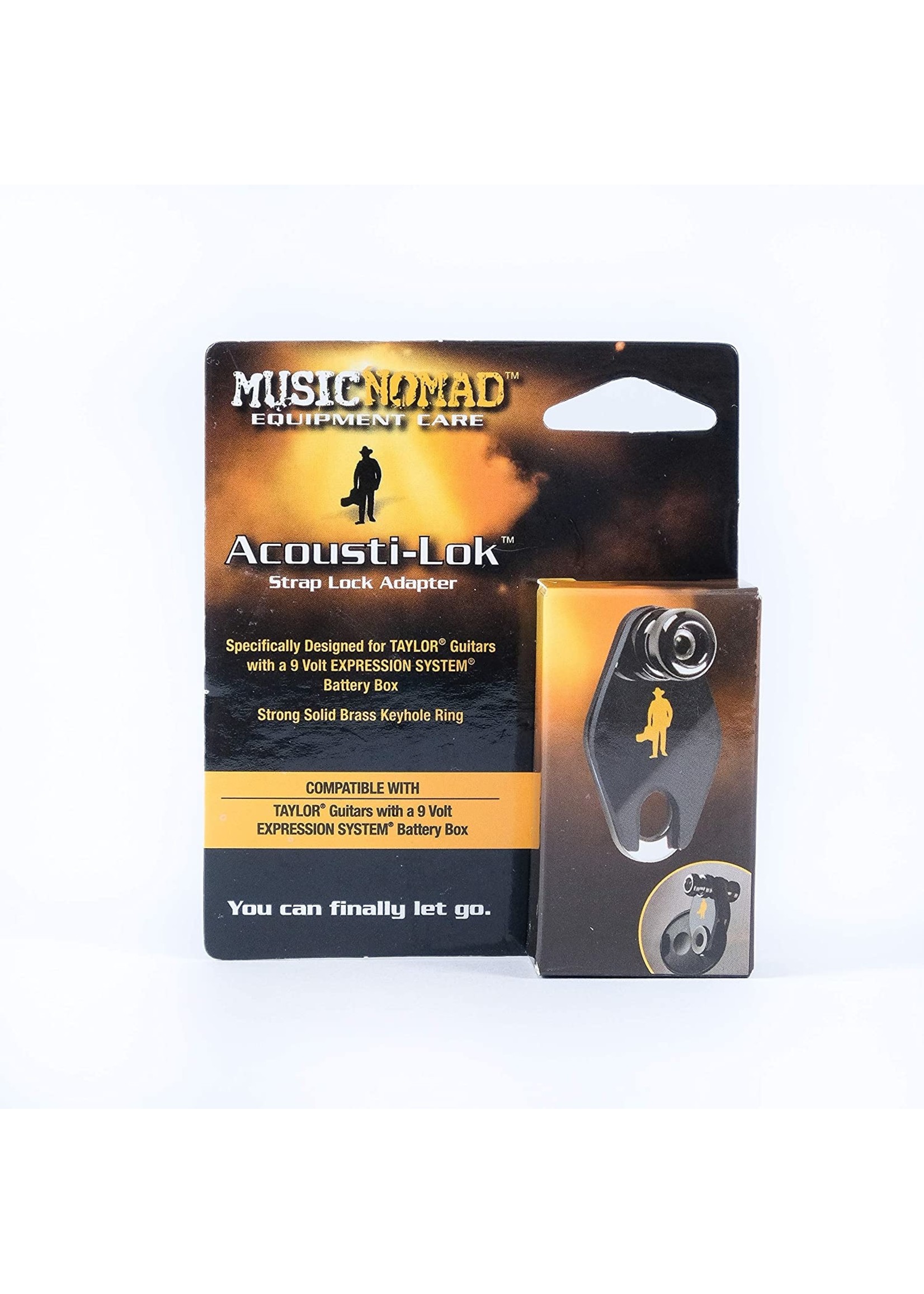 MusicNomad Acousti-Lok Strap Lock Adapter for TAYLOR® Guitars with a 9 Volt EXPRESSION SYSTEM®