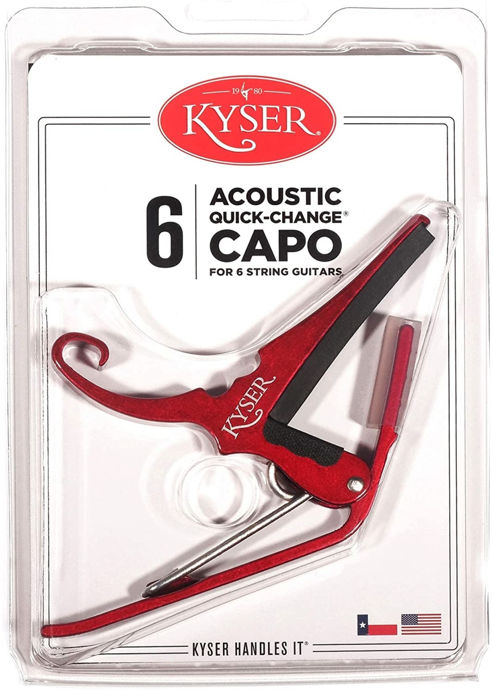 kyser Kyser Acoustic Quick Change Capo-6 String Red