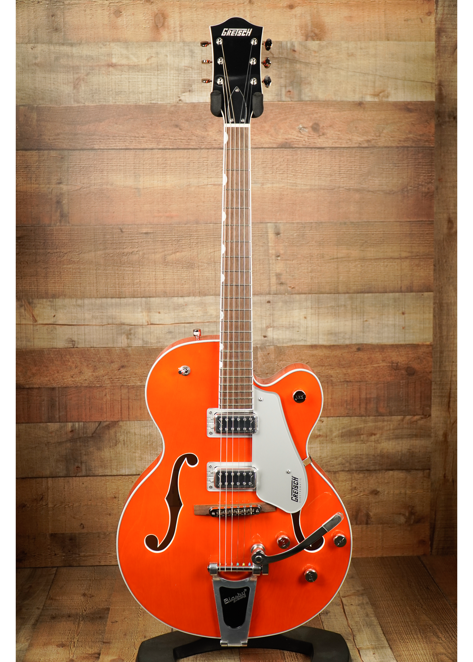 Gretsch Gretsch G5420T Electromatic® Classic Hollow Body Single-Cut with  Bigsby®, Orange Stain