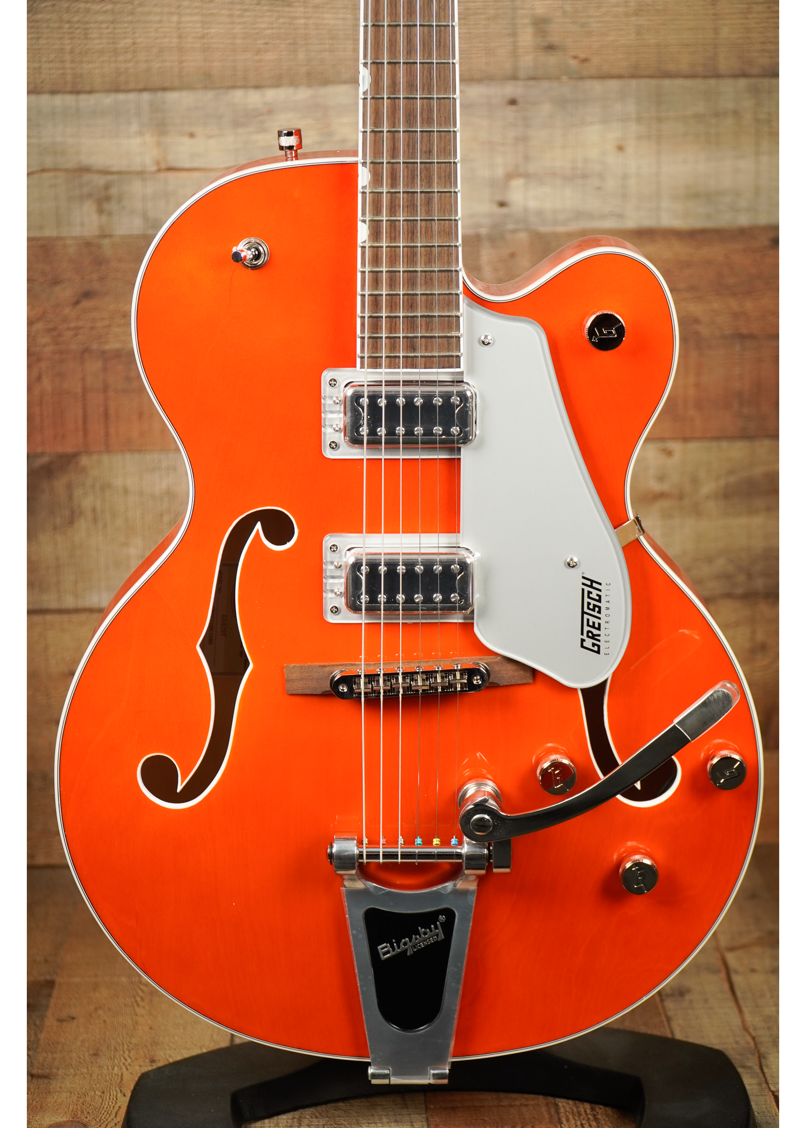 Gretsch Gretsch G5420T Electromatic® Classic Hollow Body Single-Cut with  Bigsby®, Orange Stain