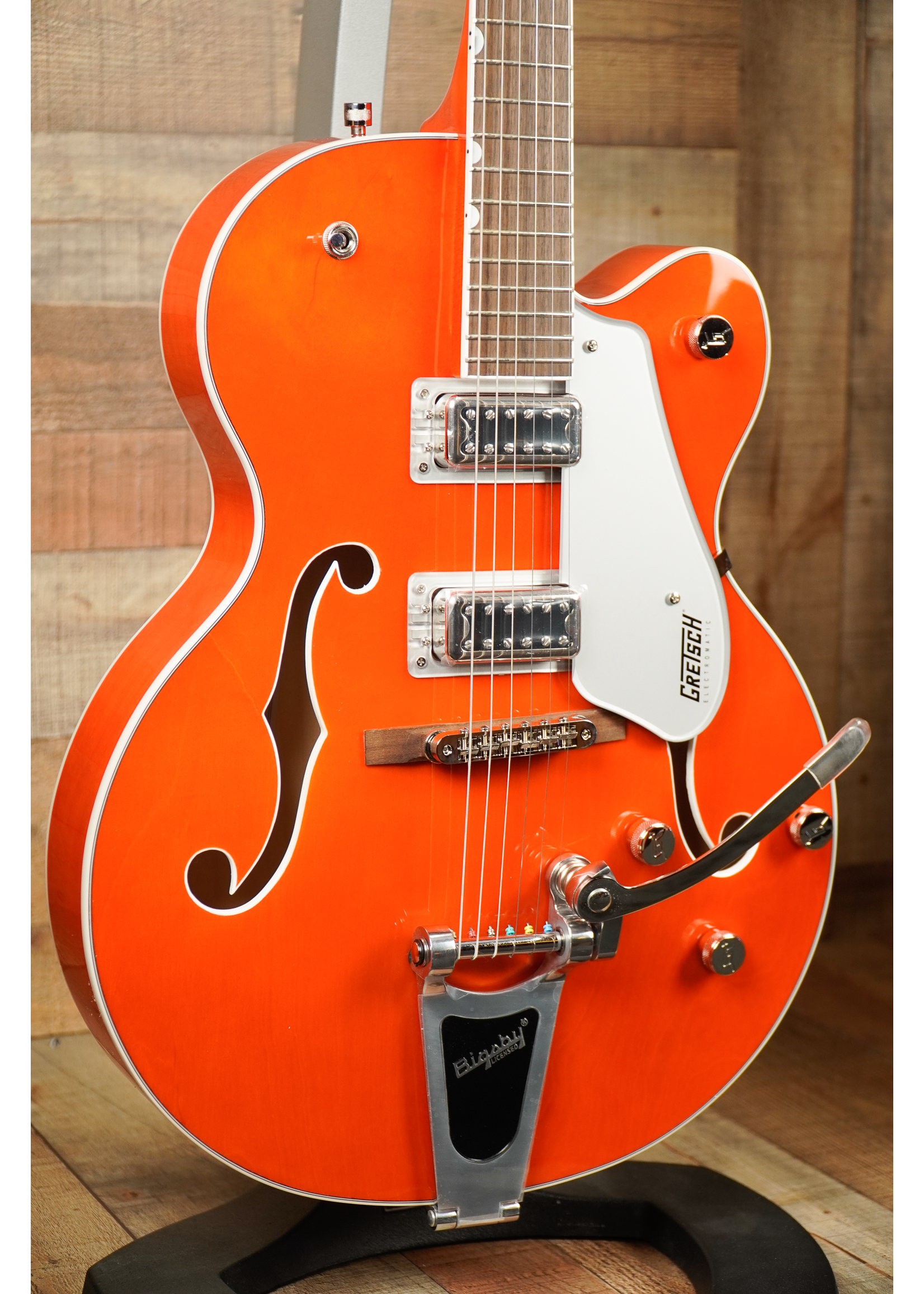 Gretsch Gretsch G5420T Electromatic® Classic Hollow Body Single-Cut with  Bigsby®, Orange Stain