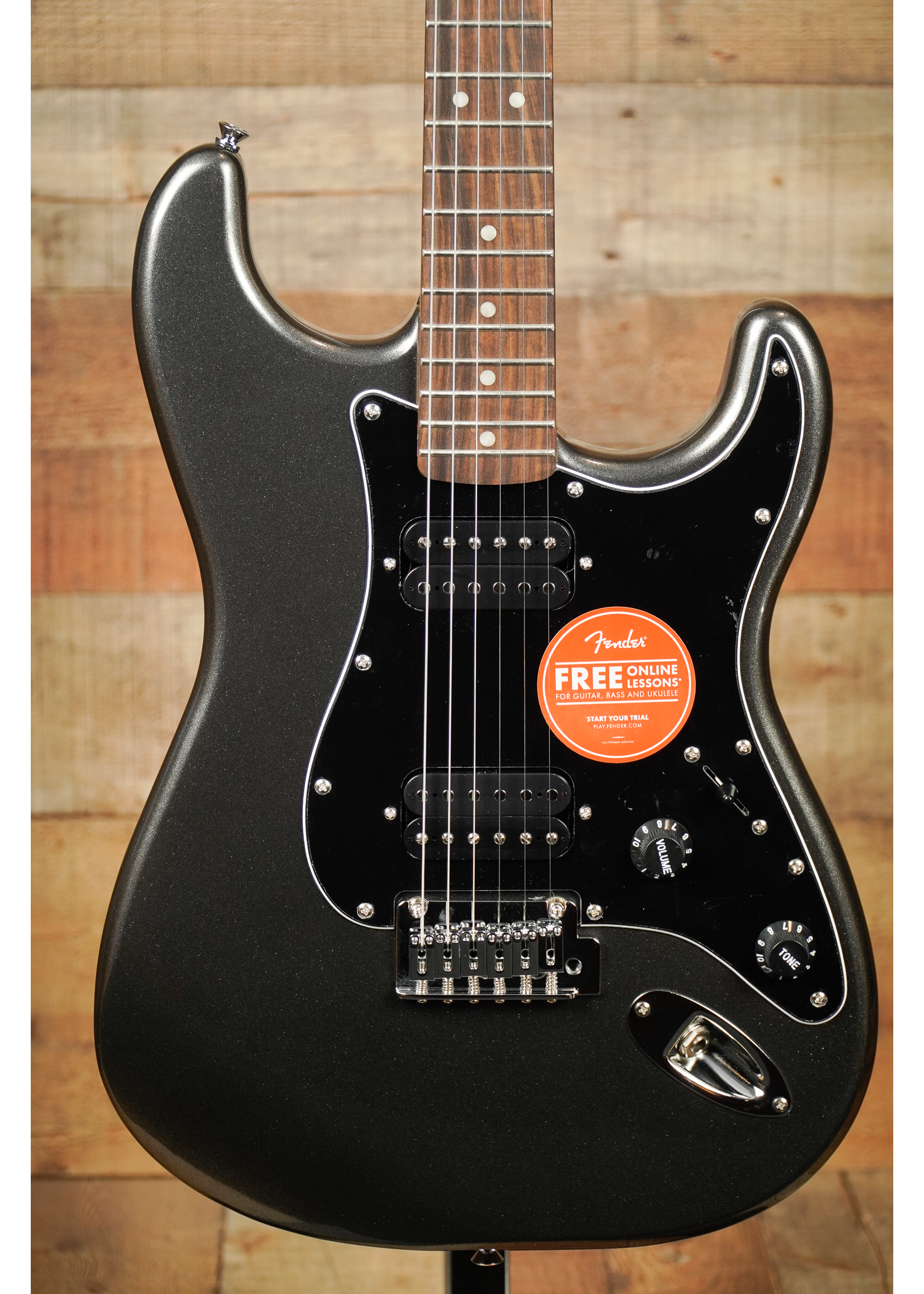 Squier Squier Affinity Series™ Stratocaster® HH, Black Pickguard, Charcoal Frost Metallic