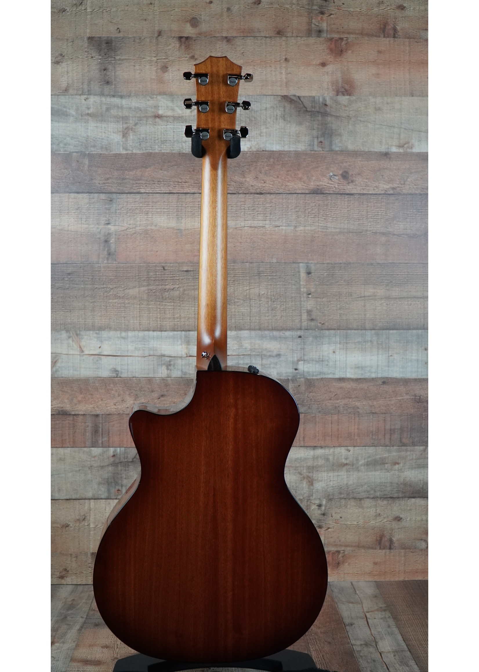 Taylor Taylor 6-String | Sitka Spruce Top | Urban Ironbark Back and Sides | Tropical Mahogany Neck | West African Crelicam Ebony Fretboard | Expression System® 2 Electronics | Venetian Cutaway | Taylor Deluxe Hardshell Brown Case