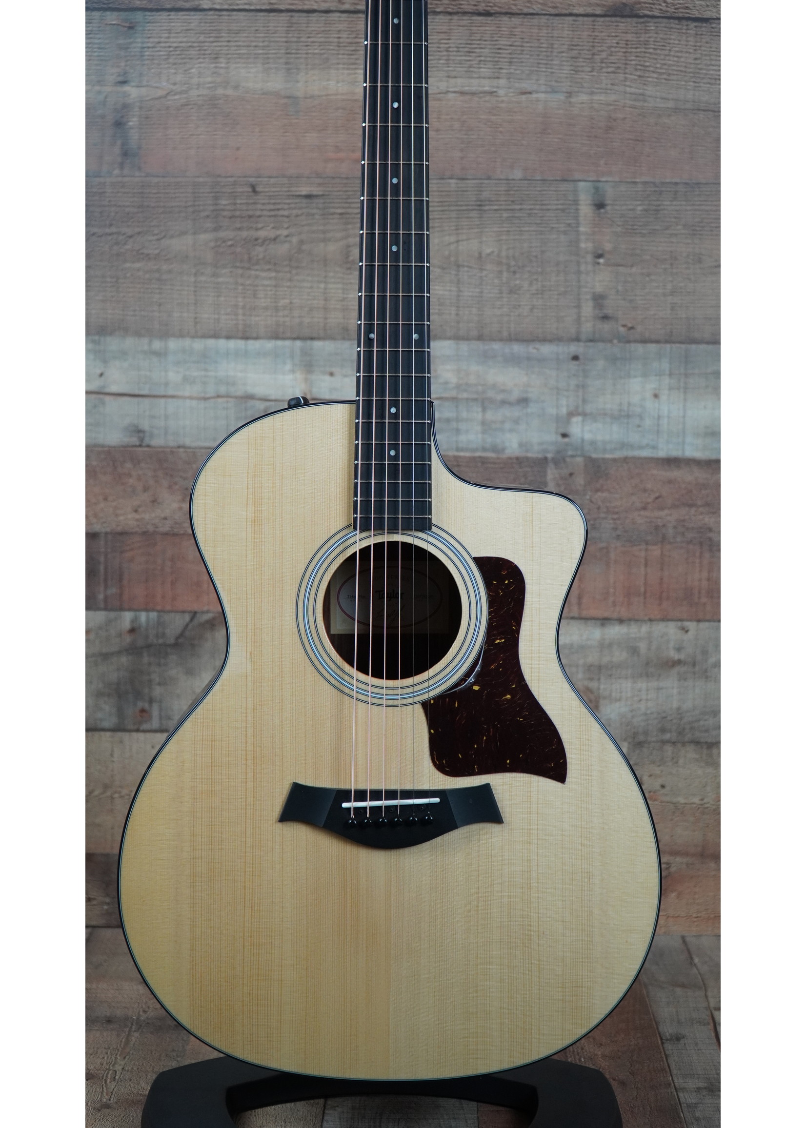 Taylor 214ce Plus 6-String | Sitka Spruce Top | Layered Rosewood Back and Sides | Tropical Mahogany Neck | West African Crelicam Ebony Fretboard | Expression System® 2 Electronics | Venetian Cutaway | Aerocase