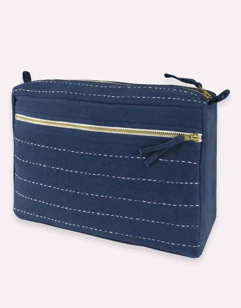 Anchal Large Pin-Stitch Toiletry Bag