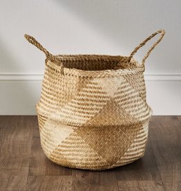 Serrv Checkered Seagrass Basket