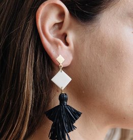 Mata Traders Abbey Black Earrings