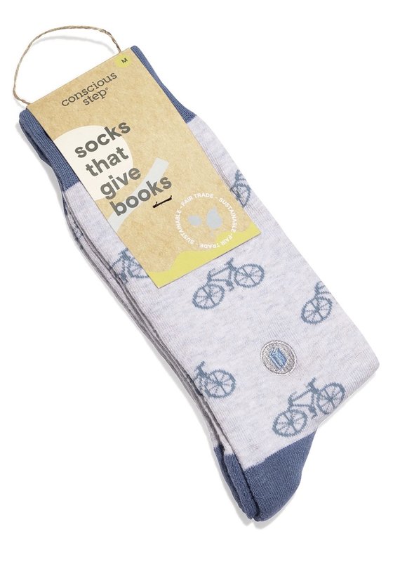 Conscious Step Socks that Protect Give Books Bicycle
