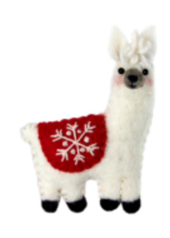dZi Snowflake Llama Ornament