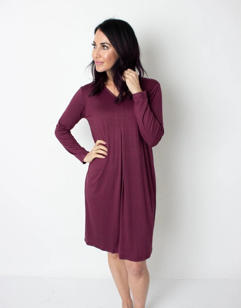 ByTavi Merlot Slub Dress