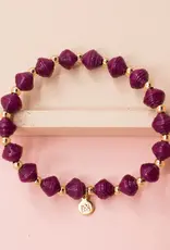 Dreamer & Co Tiny Hoop Plum Bracelet